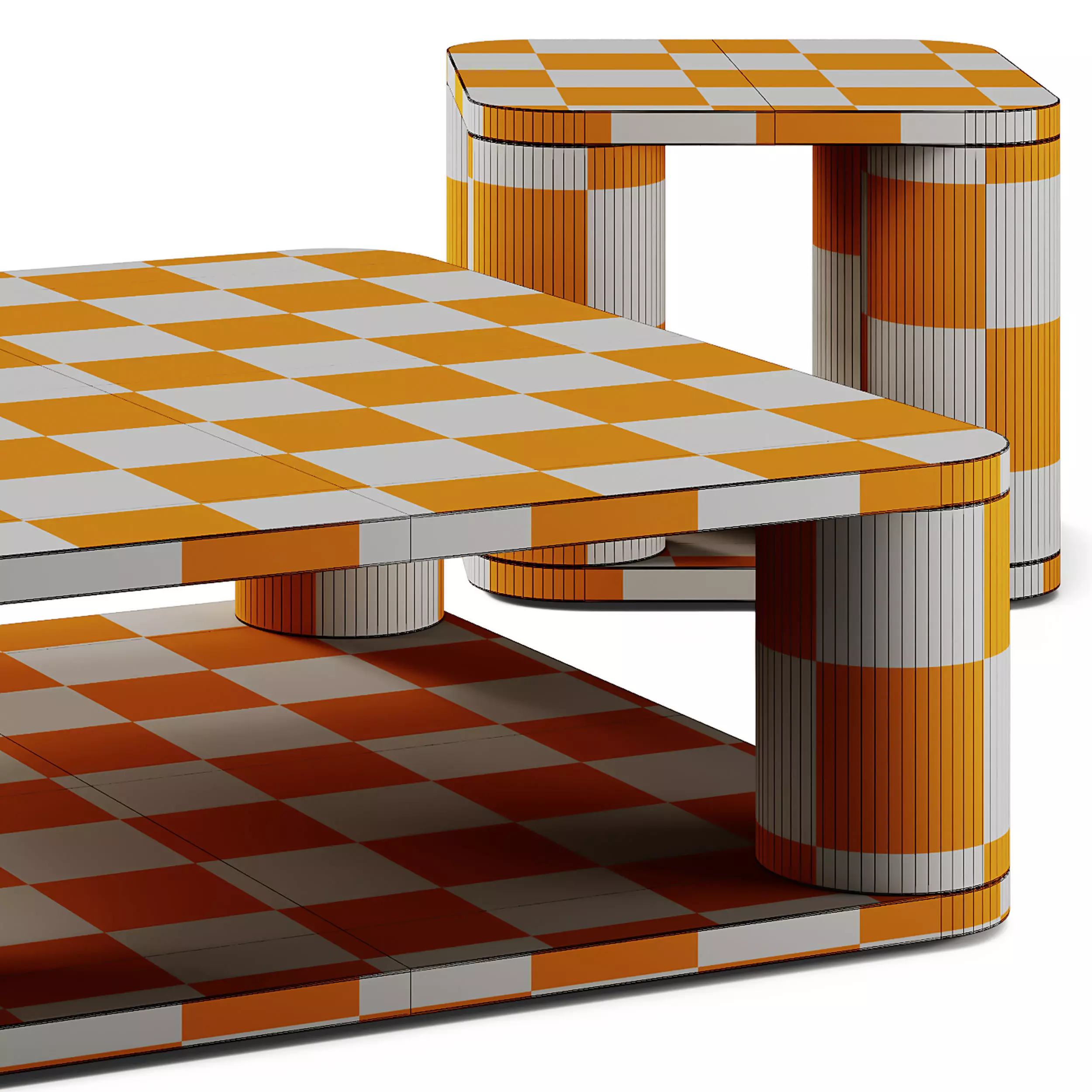 Crate and Barrel Oakhurst Coffee Tables 3D model_10