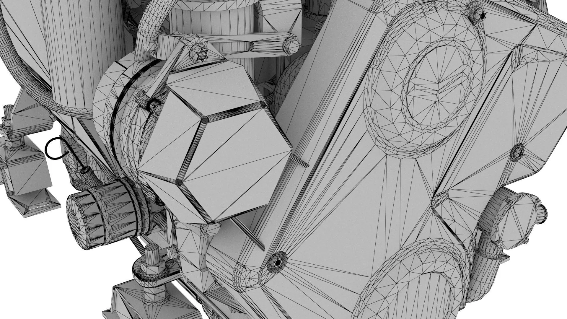 Marine Diesel Engine PBR Textured Yanmar Bobtail 4JH4557 3D model_18