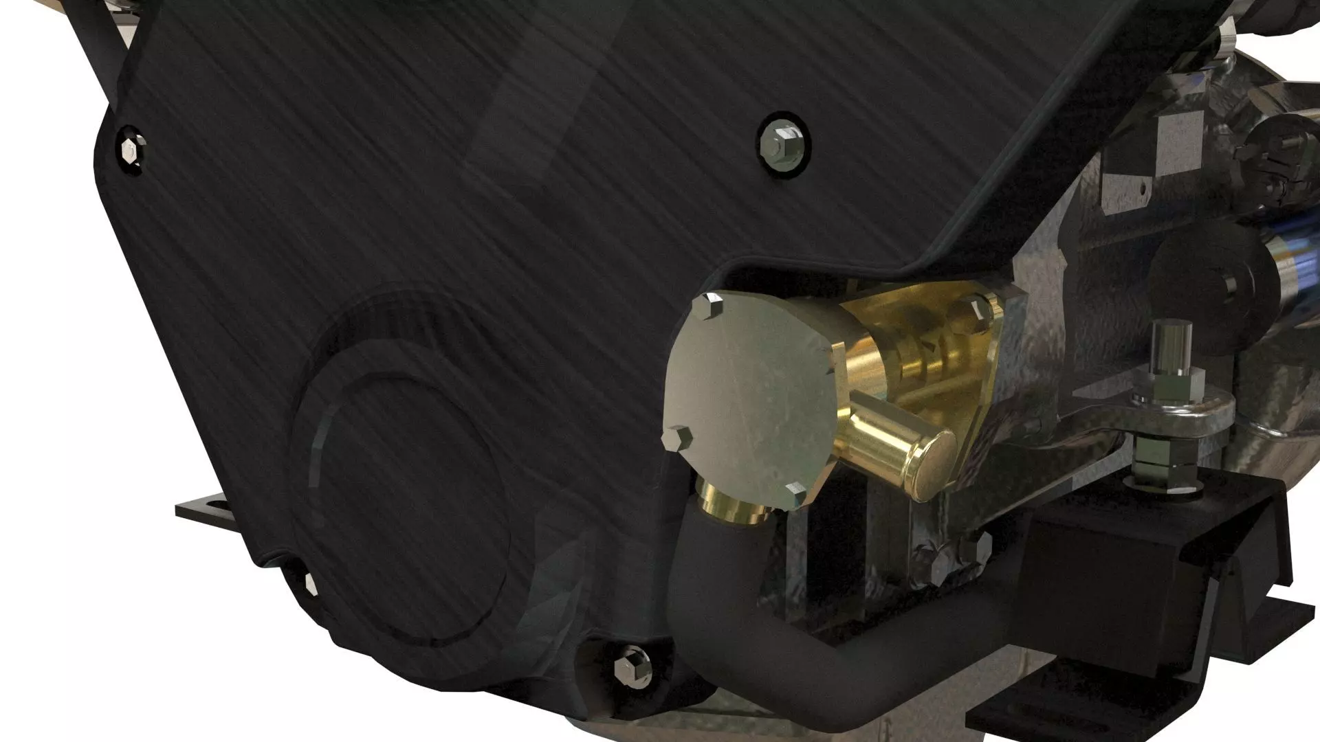 Marine Diesel Engine PBR Textured Yanmar Bobtail 4JH4557 3D model_9