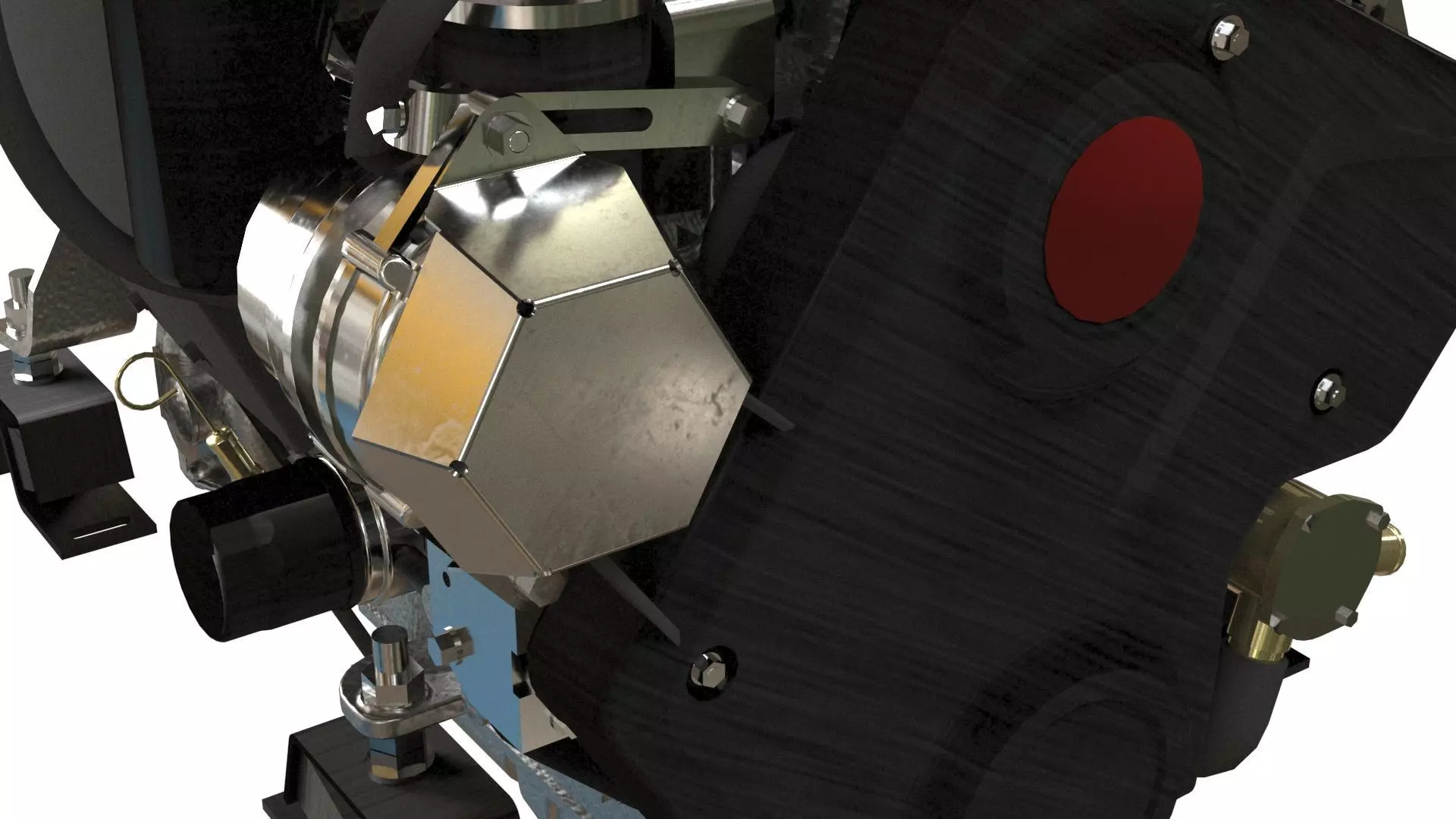 Marine Diesel Engine PBR Textured Yanmar Bobtail 4JH4557 3D model_7