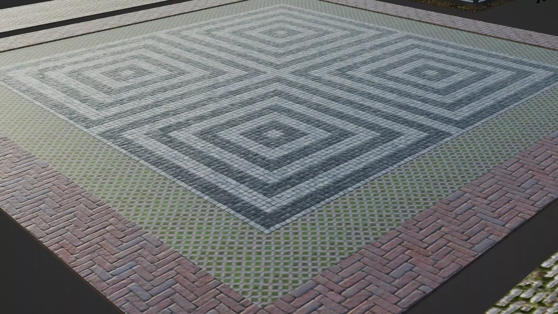 Realistic Modular Park Set  Low-poly 3D model_14