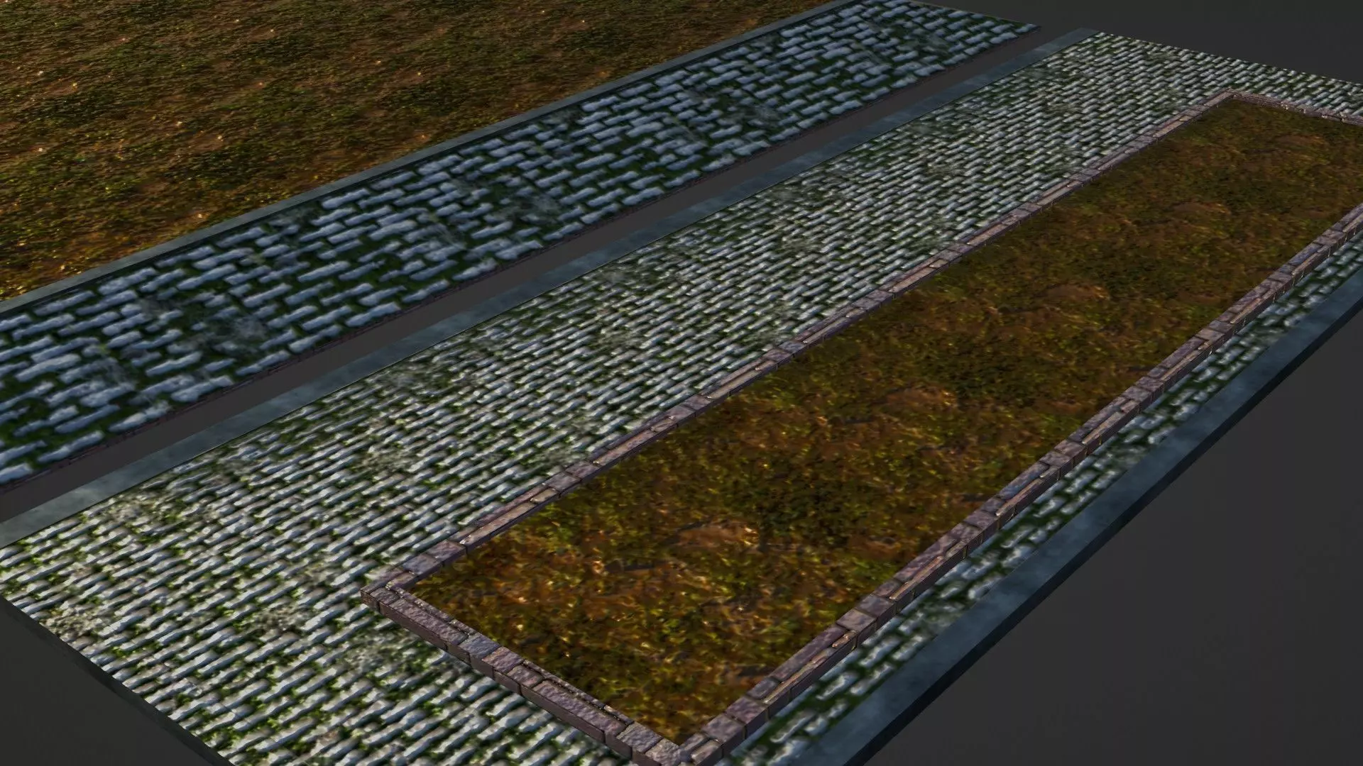 Realistic Modular Park Set  Low-poly 3D model_13