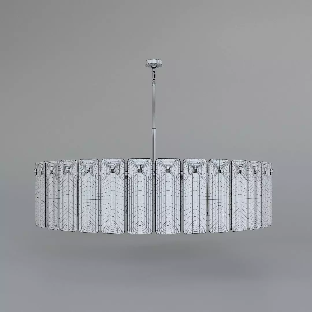 RH CALAMETTE GLASS ROUND CHANDELIER 60 3D model_1