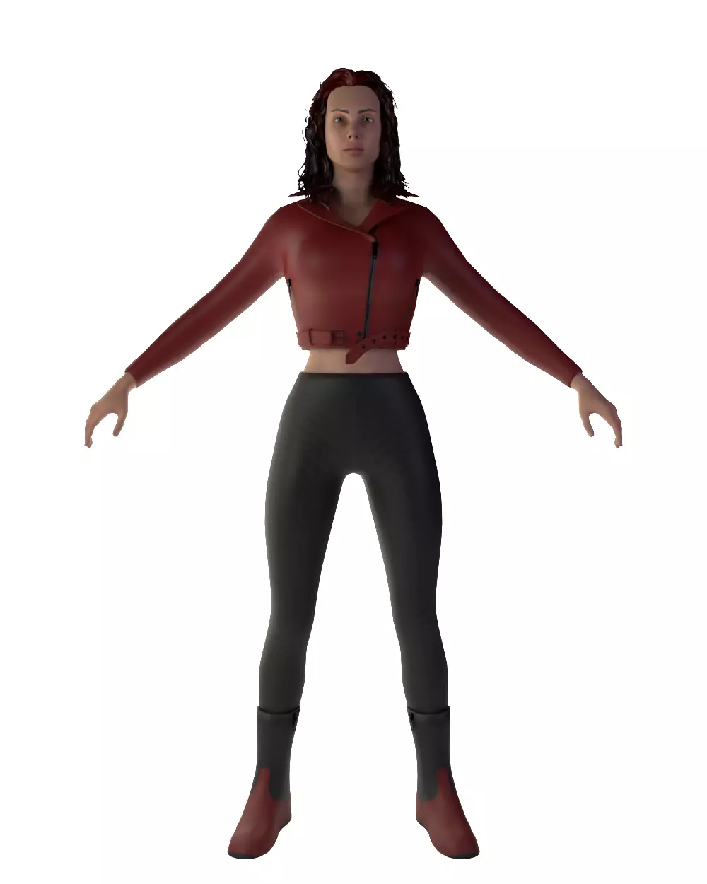 Urban Fighter - Stylized Female Character 3D model_0