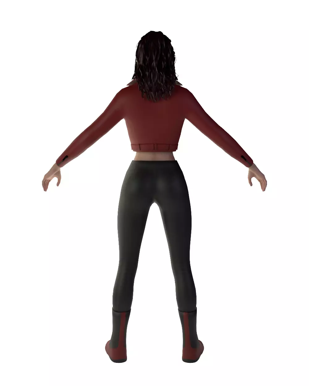 Urban Fighter - Stylized Female Character 3D model_5