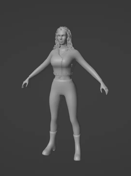 Urban Fighter - Stylized Female Character 3D model_12