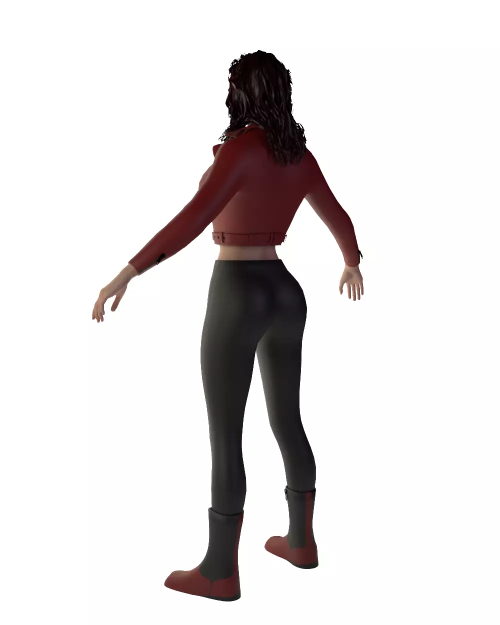Urban Fighter - Stylized Female Character 3D model_4