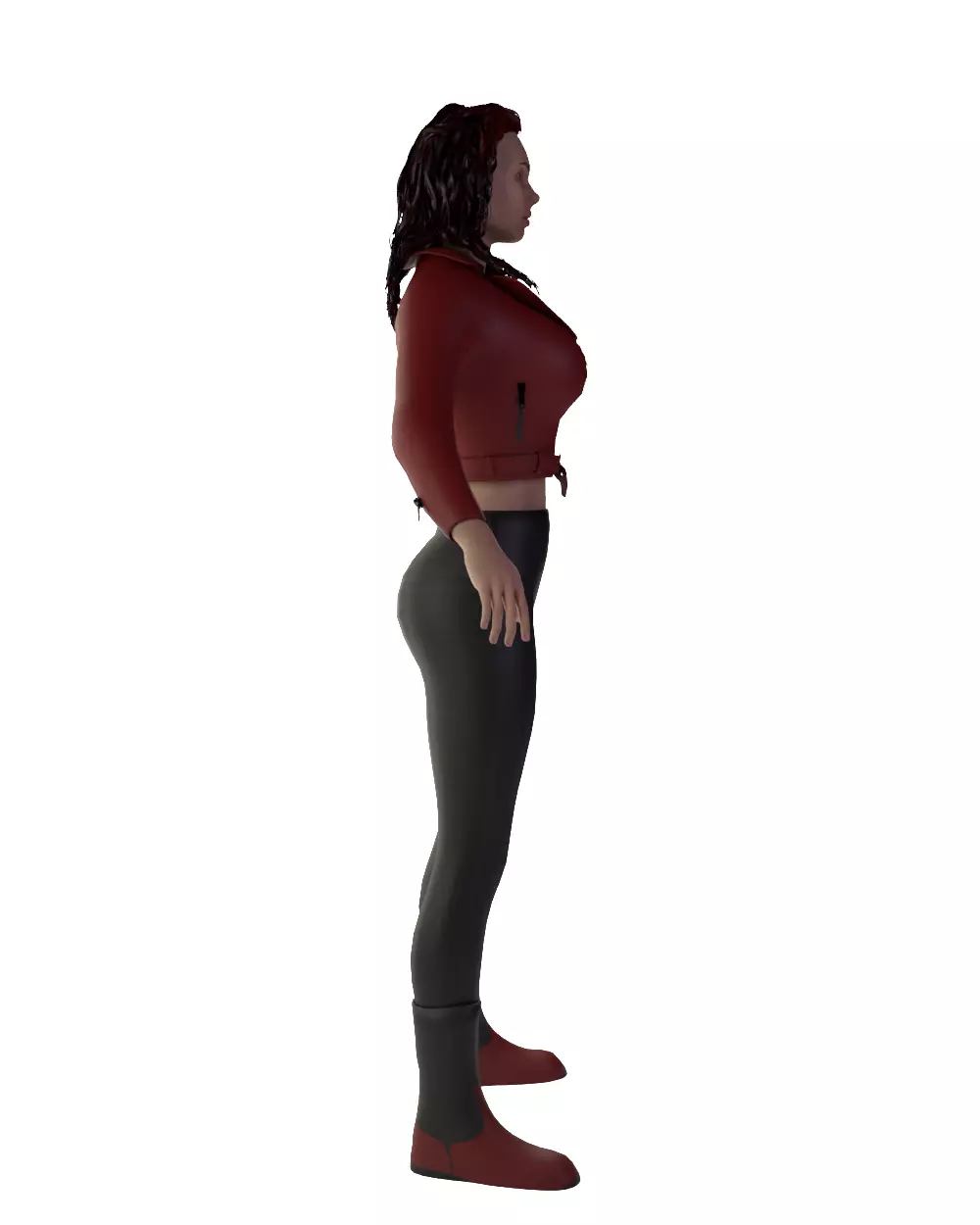 Urban Fighter - Stylized Female Character 3D model_7