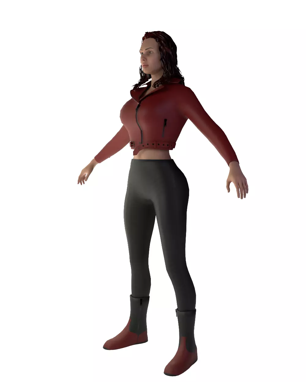 Urban Fighter - Stylized Female Character 3D model_2