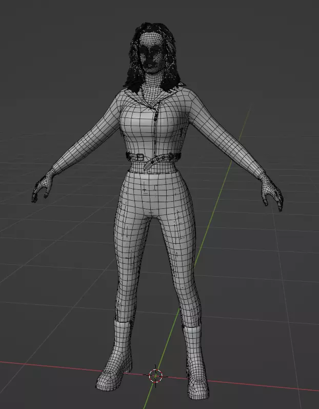 Urban Fighter - Stylized Female Character 3D model_10