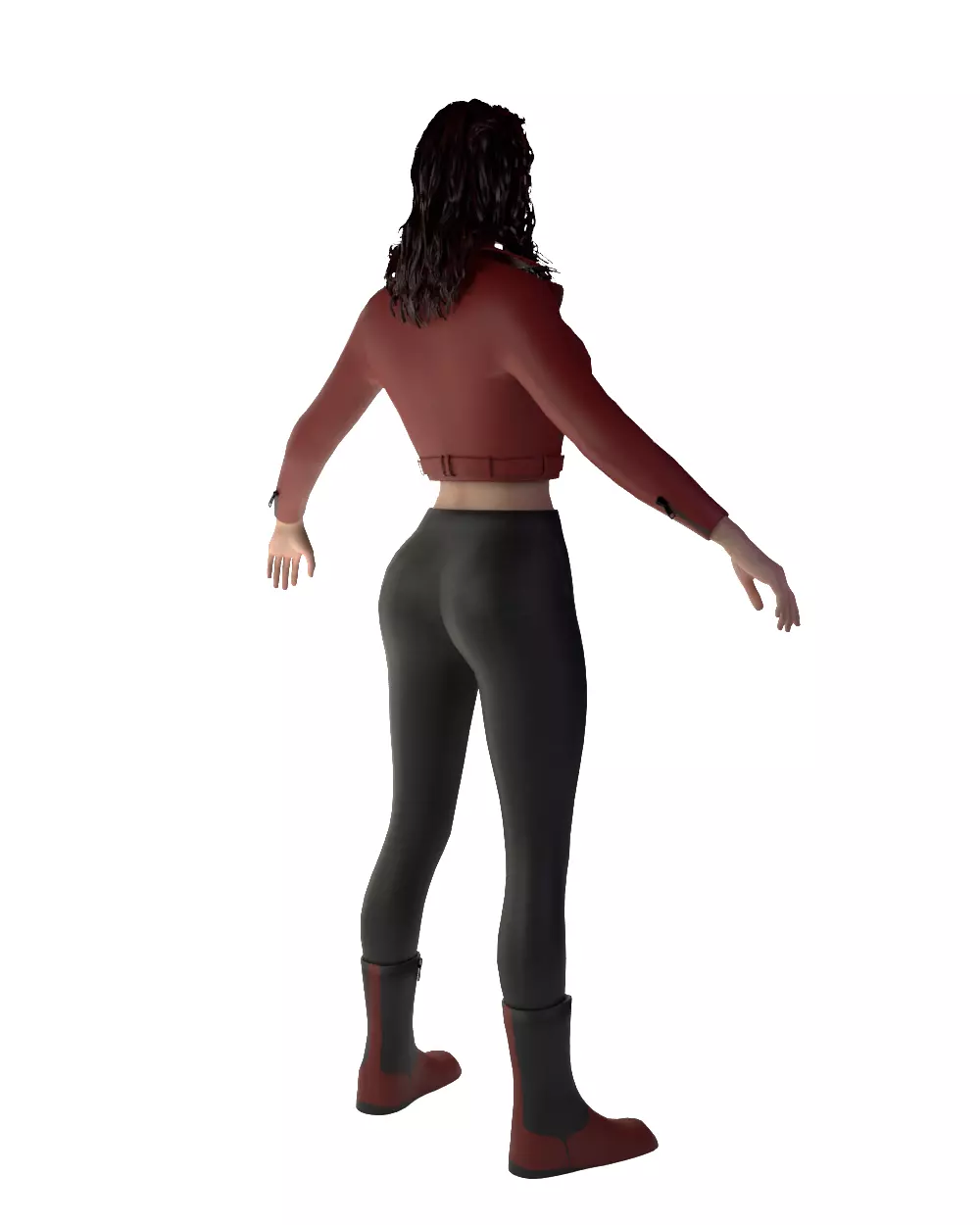 Urban Fighter - Stylized Female Character 3D model_6