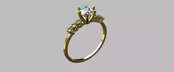 5mm Central Stone Ring