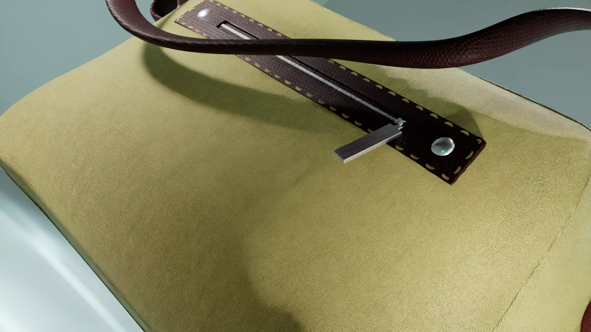 3D travel shoulder HandBag Low-poly 3D model_7