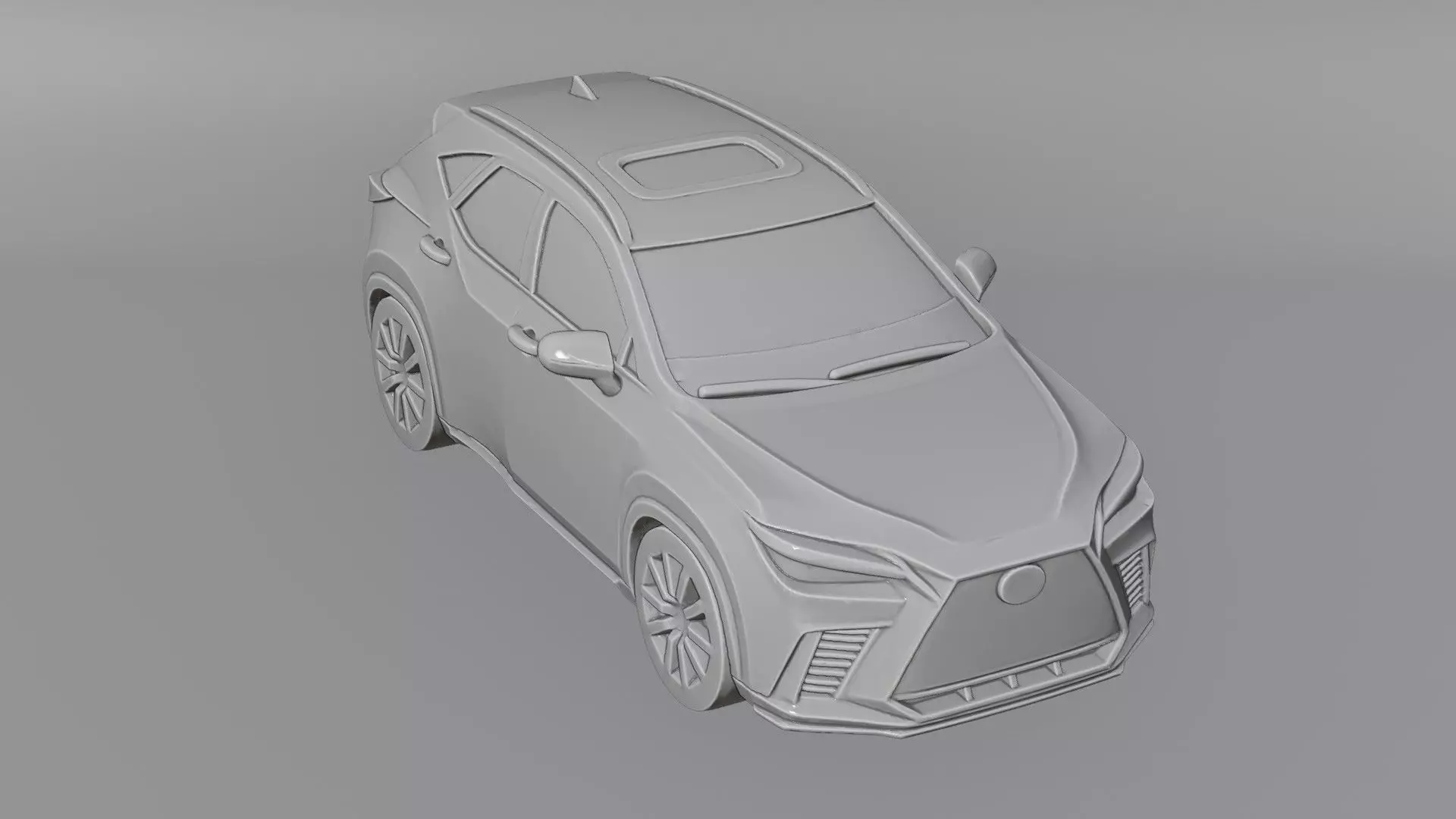 Modern Car 3D Model Low Poly PBR Textured Low-poly 3D model_6
