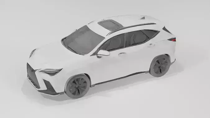 Modern Car 3D Model Low Poly PBR Textured Low-poly 3D model 5