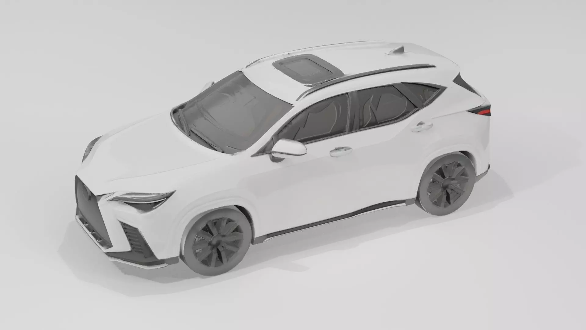 Modern Car 3D Model Low Poly PBR Textured Low-poly 3D model_5