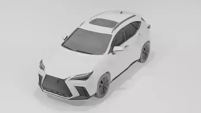 Modern Car 3D Model Low Poly PBR Textured Low-poly 3D model 2