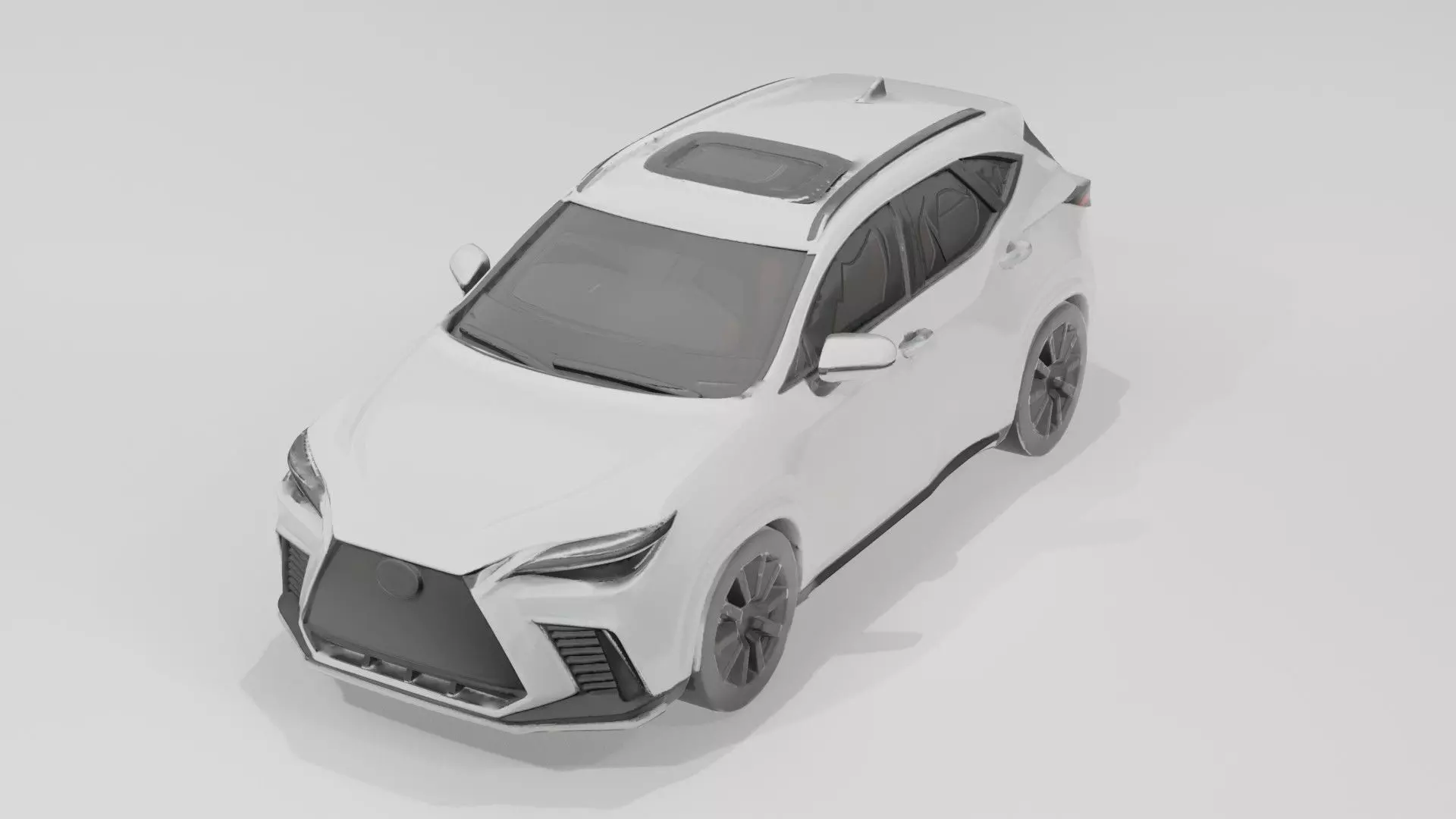 Modern Car 3D Model Low Poly PBR Textured Low-poly 3D model_2