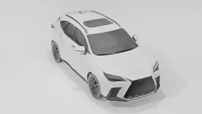 Modern Car 3D Model Low Poly PBR Textured Low-poly 3D model