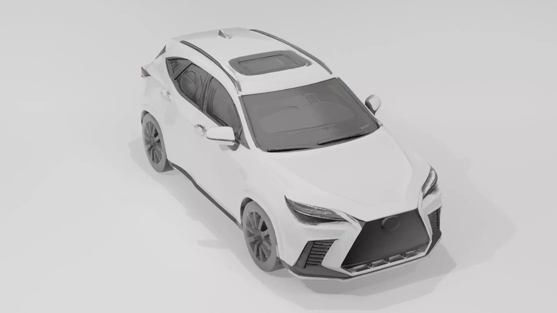 Modern Car 3D Model Low Poly PBR Textured Low-poly 3D model_0