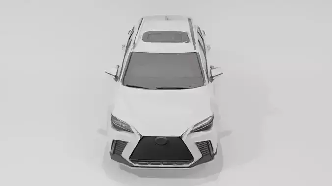Modern Car 3D Model Low Poly PBR Textured Low-poly 3D model 3