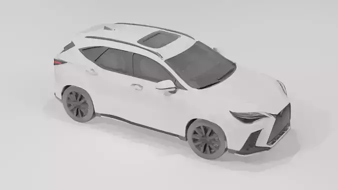 Modern Car 3D Model Low Poly PBR Textured Low-poly 3D model 4