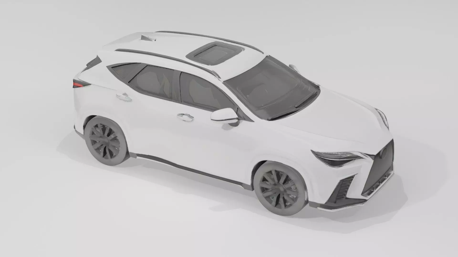 Modern Car 3D Model Low Poly PBR Textured Low-poly 3D model_4