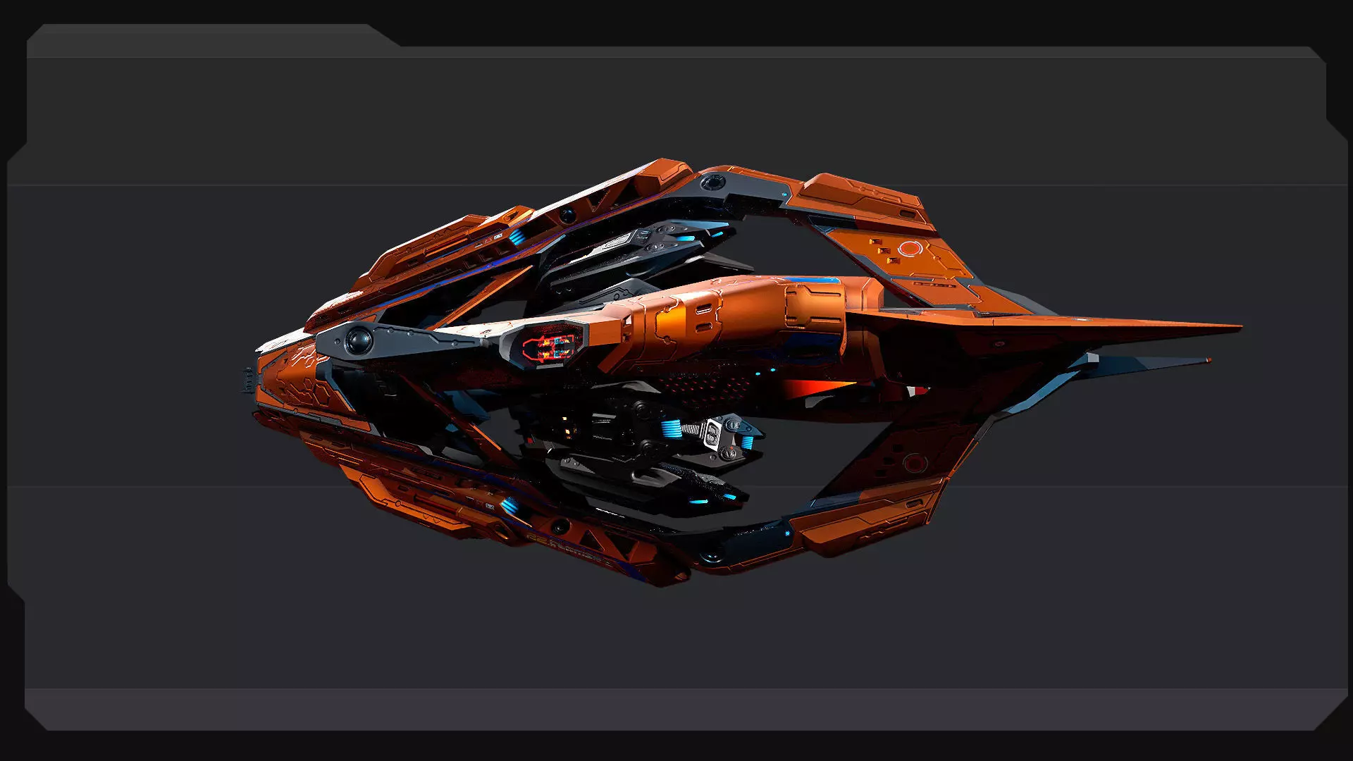 DRAKX - ALIEN Frigate DK4 Low-poly 3D model_4
