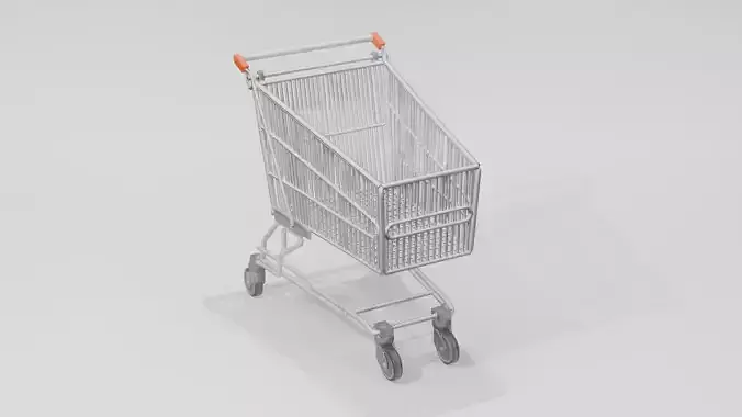Shopping Cart 3D Model  Low Poly Game Ready Free low-poly 3D model