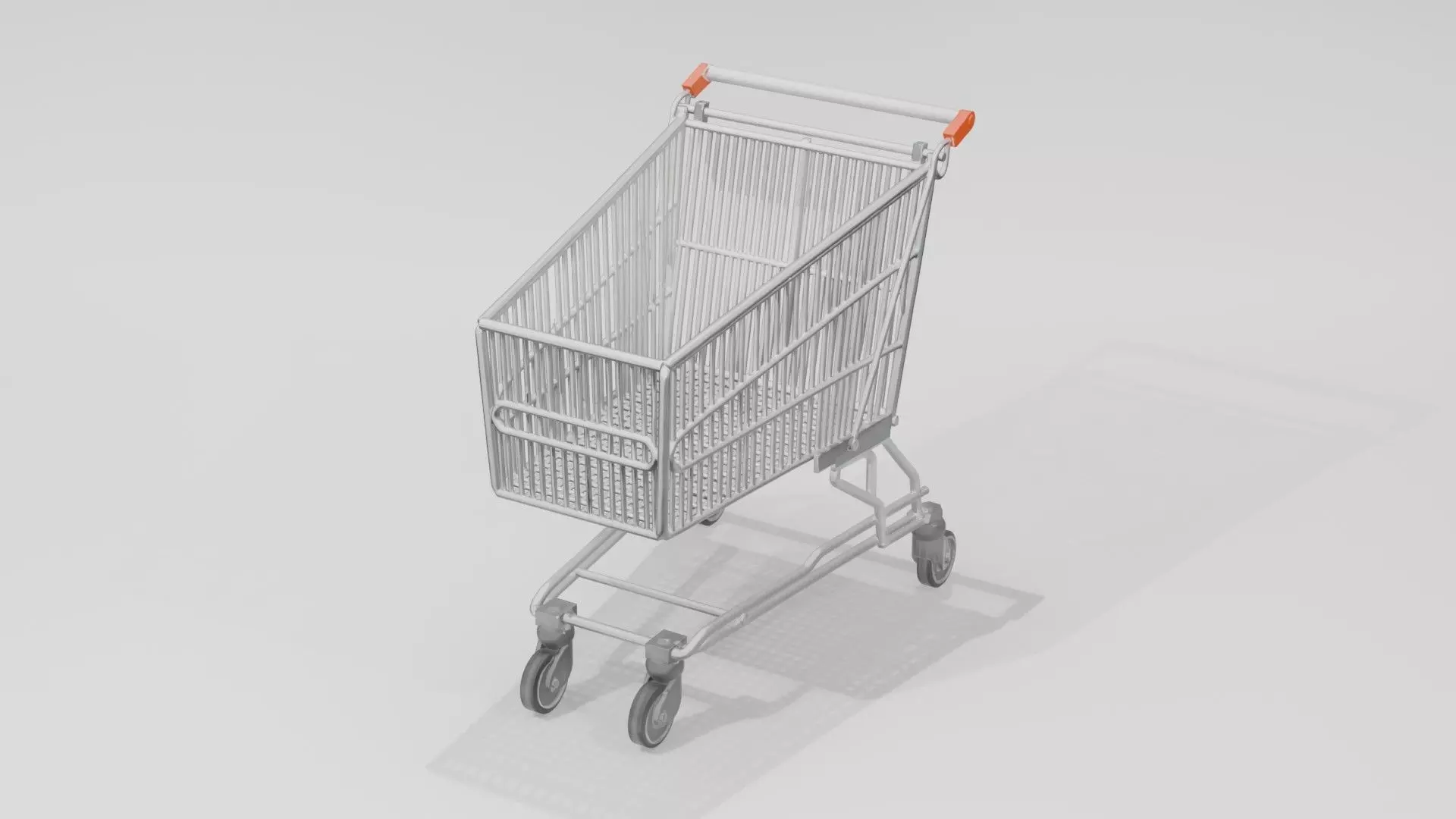 Shopping Cart 3D Model  Low Poly Game Ready Free low-poly 3D model_2