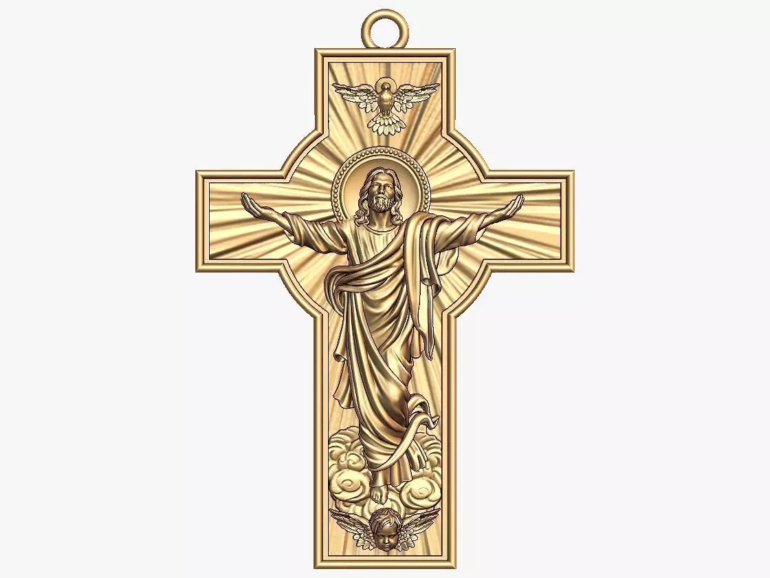 Jesus pendent 3D model_0