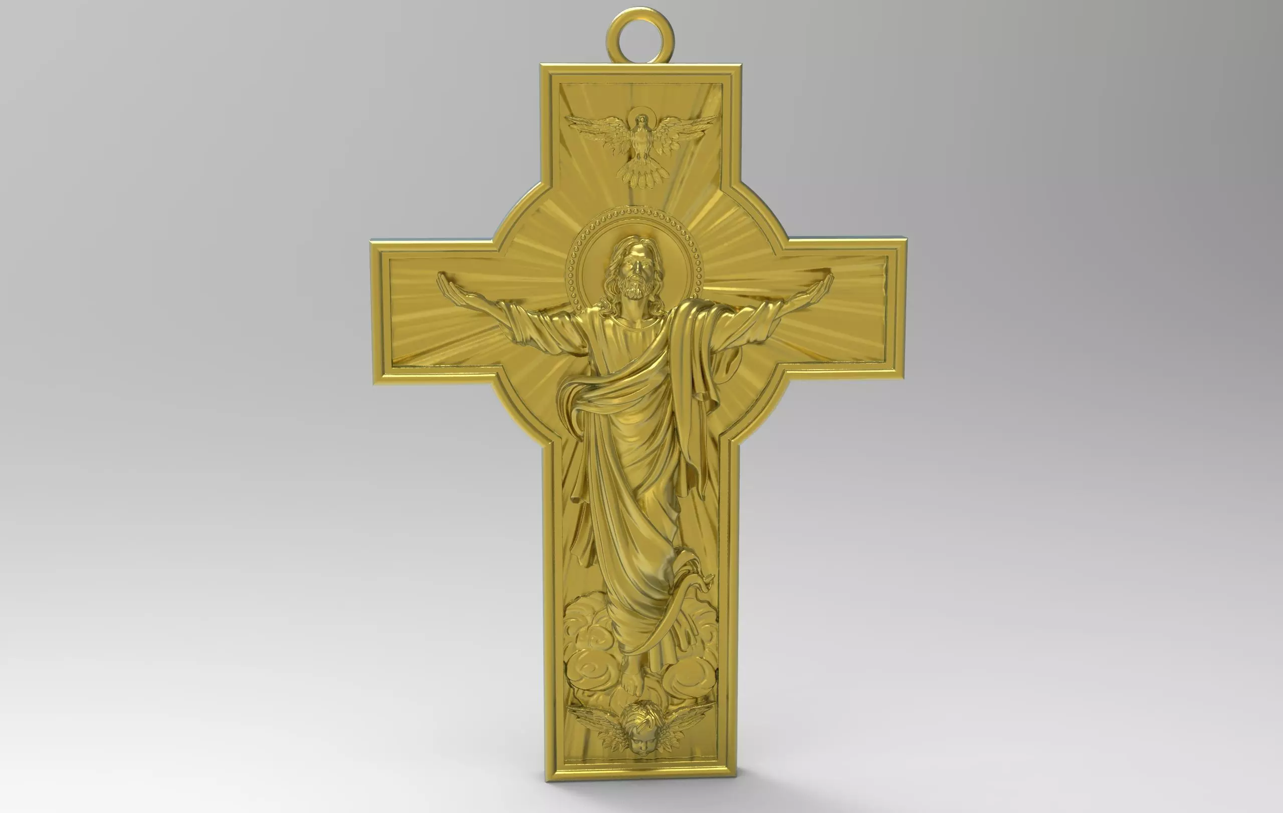 Jesus pendent 3D model_1