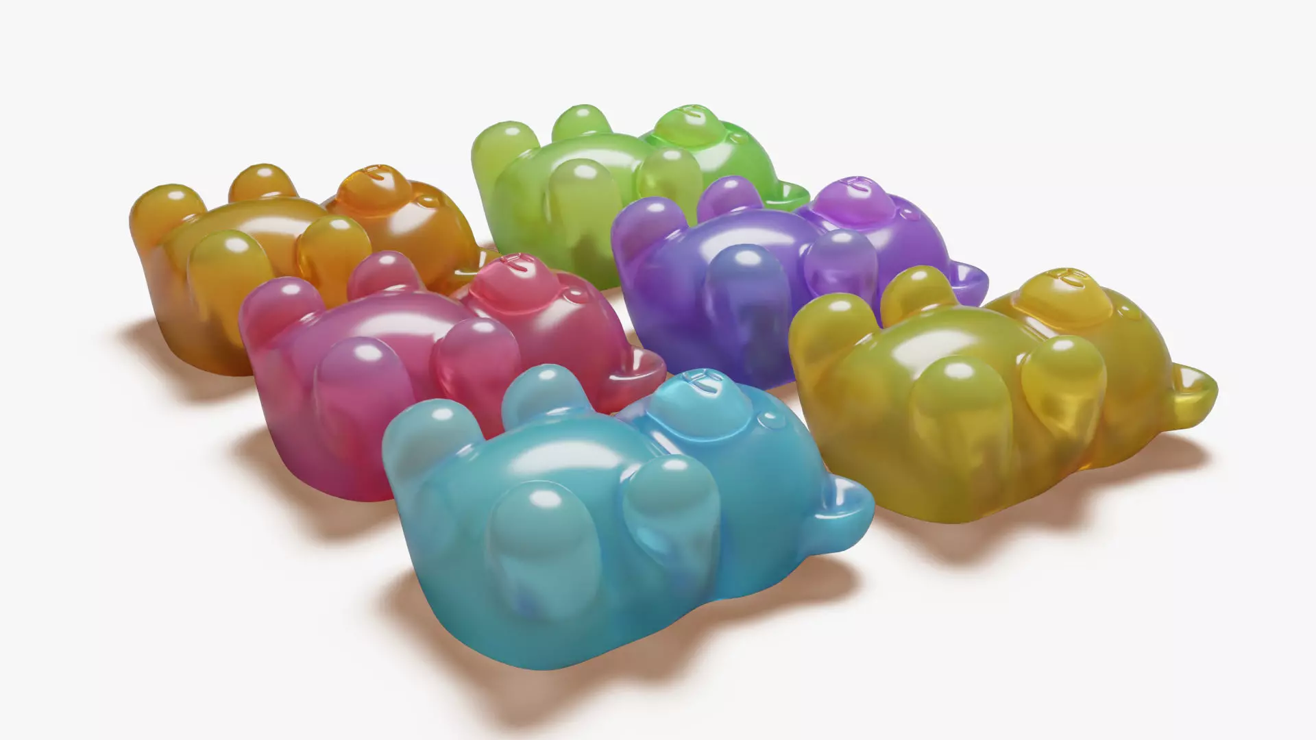 Gummy Bear Set 3D model_3