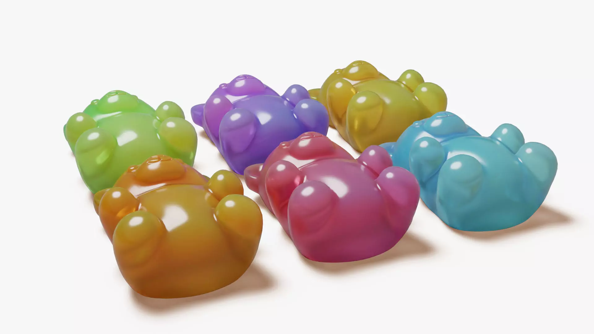 Gummy Bear Set 3D model_4