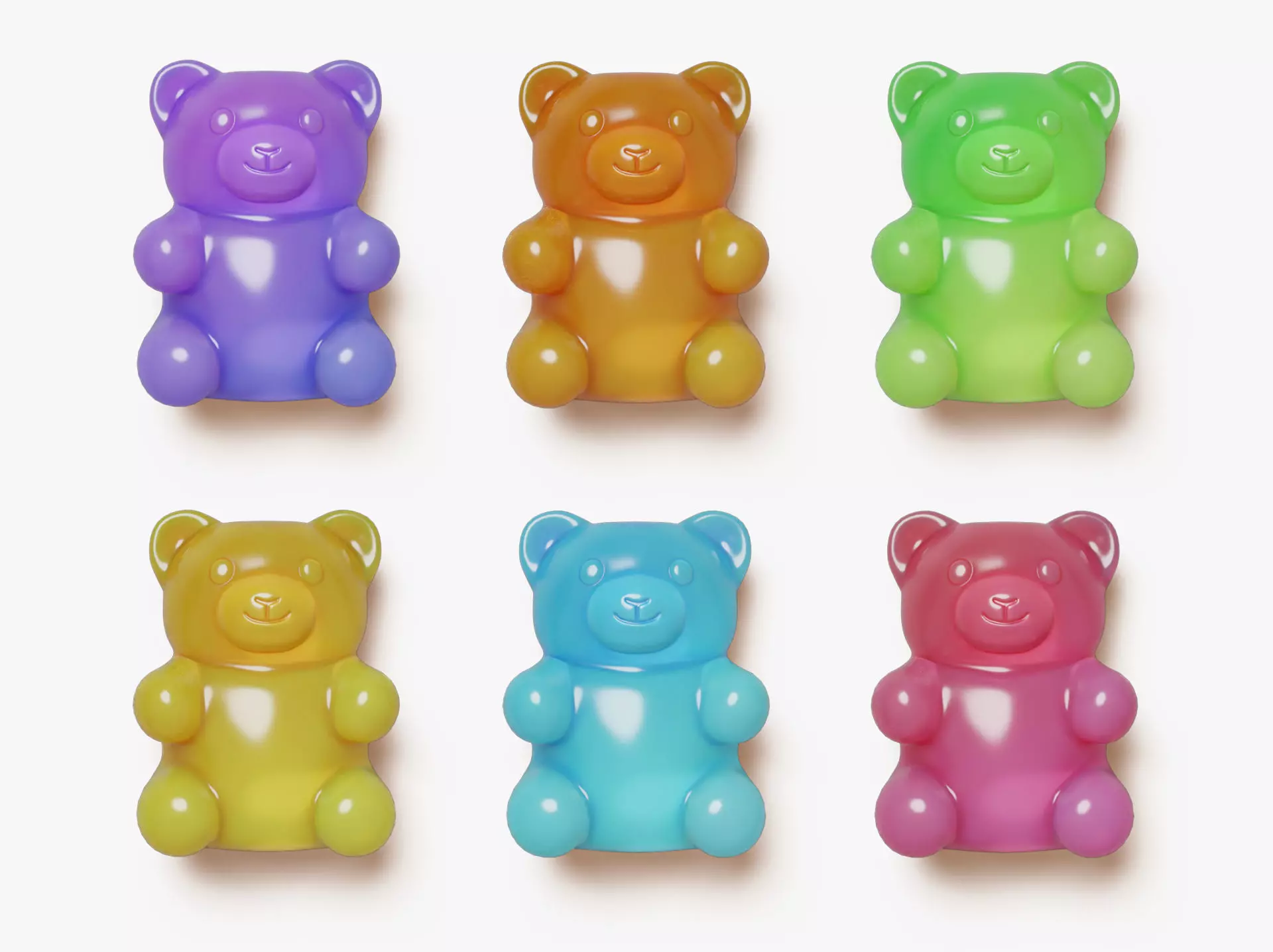 Gummy Bear Set 3D model_0