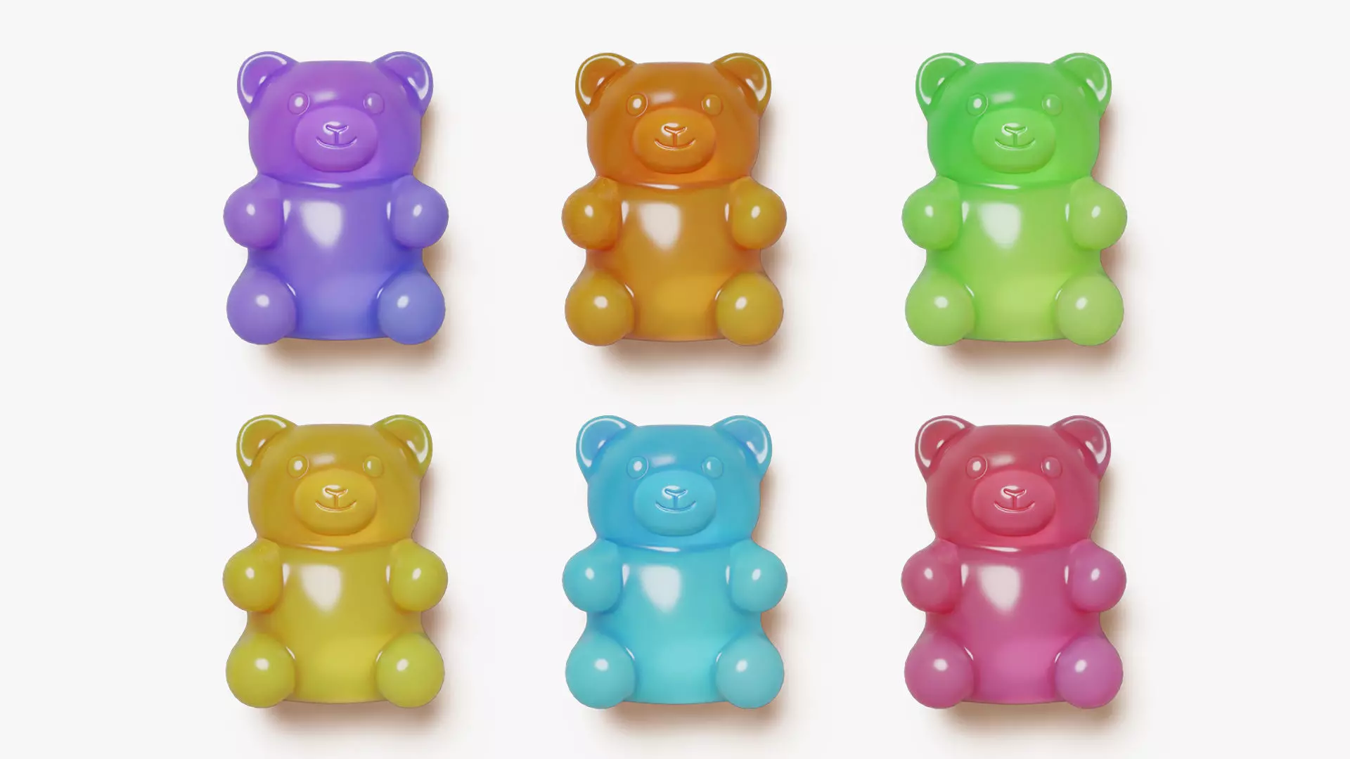 Gummy Bear Set 3D model_2