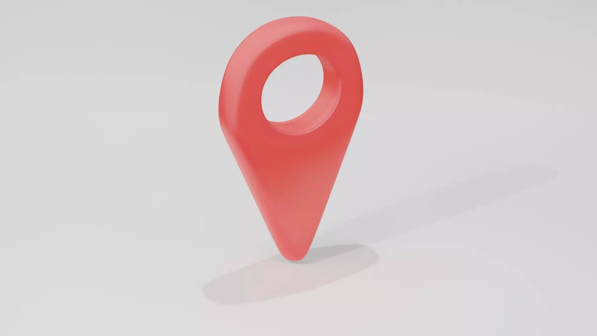 Location Pin 3D Model Low Poly Map Marker Free low-poly 3D model
