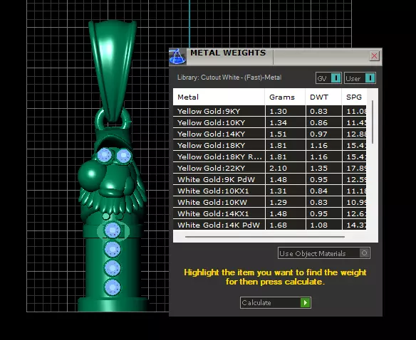 Golden Gnome Pendant with Ruby Accents 3D print model_6