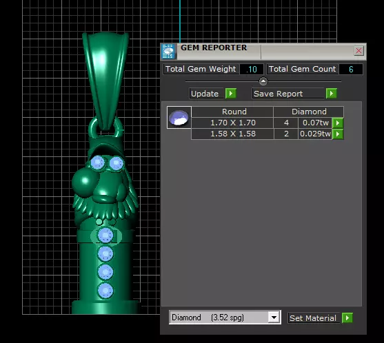 Golden Gnome Pendant with Ruby Accents 3D print model_5