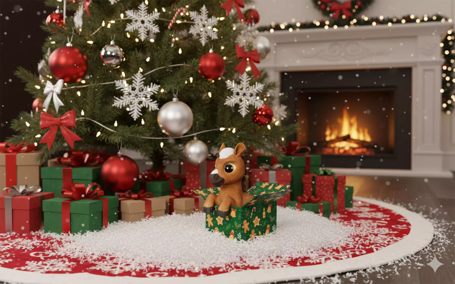 Baby Horse in the box 3D Printable and low-poly Low-poly 3D model_2