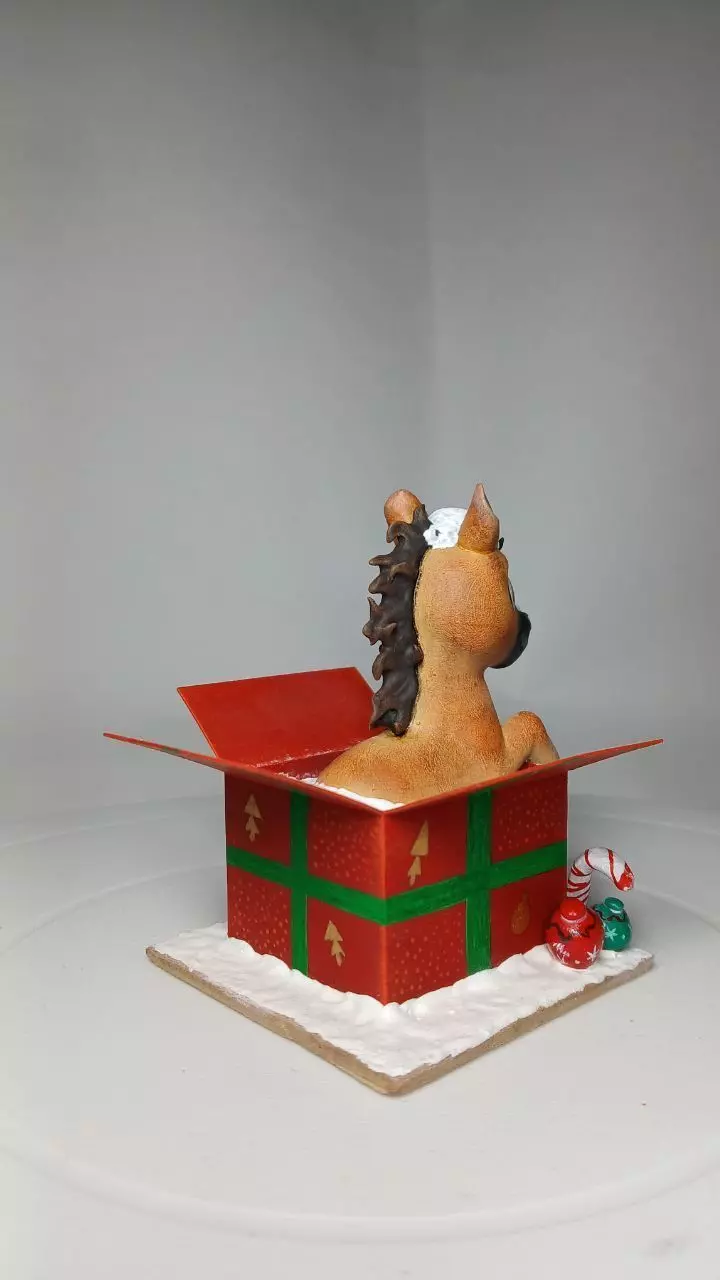 Baby Horse in the box 3D Printable and low-poly Low-poly 3D model_13