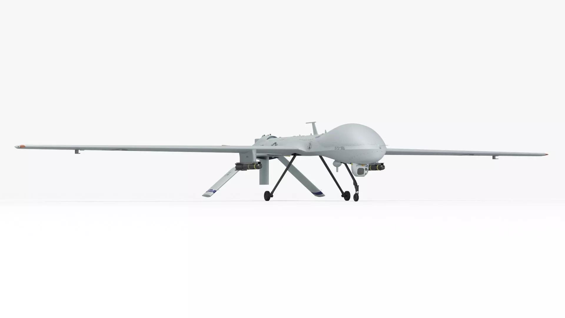 General Atomics MQ-1 Predator UAV Drone 3D model_1