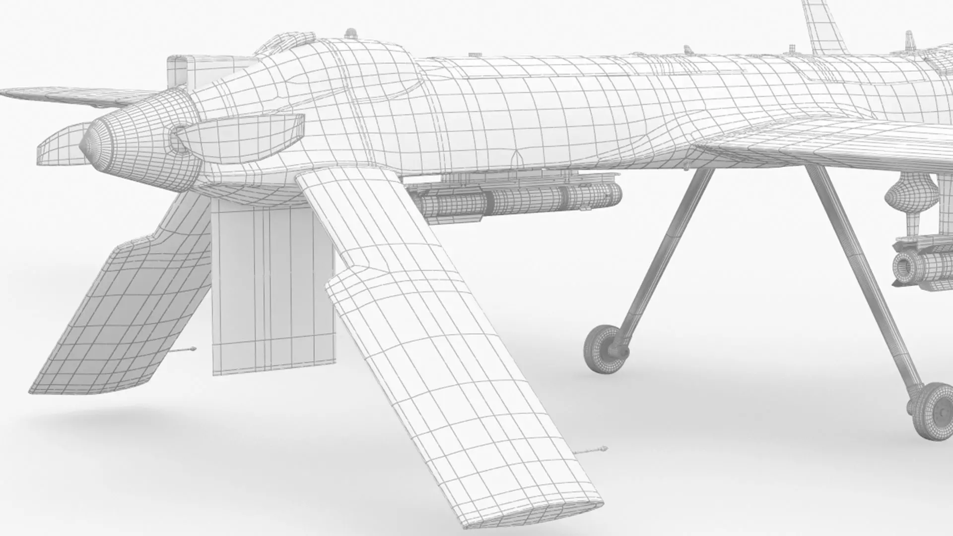 General Atomics MQ-1 Predator UAV Drone 3D model_19