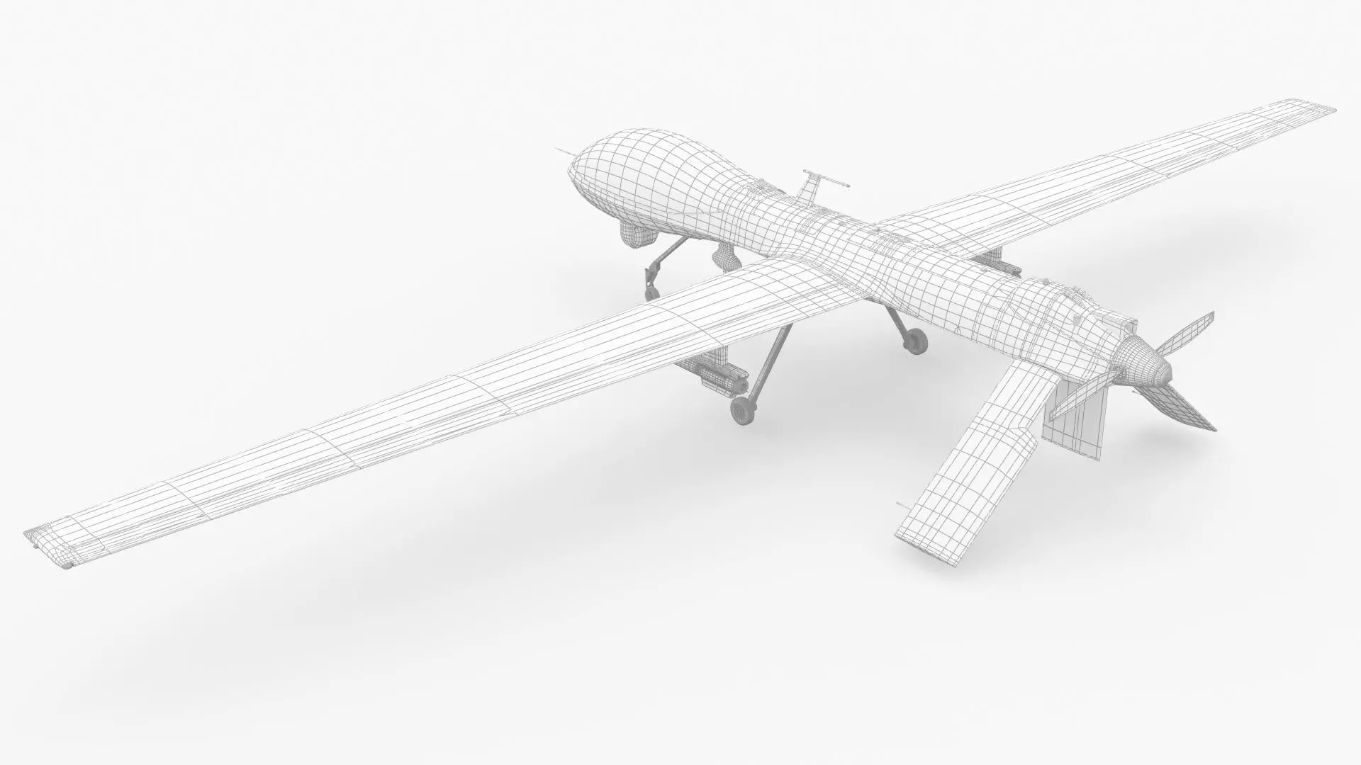 General Atomics MQ-1 Predator UAV Drone 3D model_12