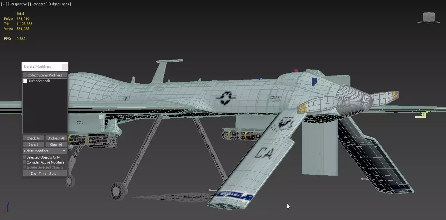 General Atomics MQ-1 Predator UAV Drone 3D model_5