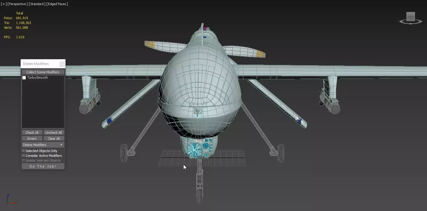 General Atomics MQ-1 Predator UAV Drone 3D model_7