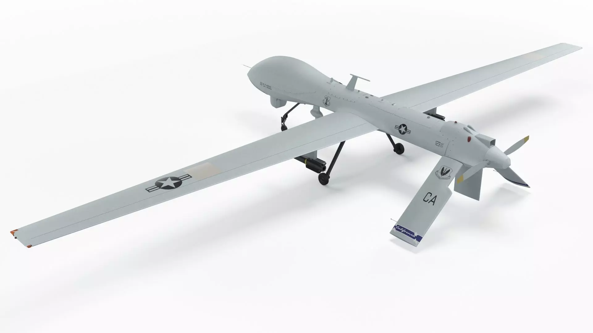 General Atomics MQ-1 Predator UAV Drone 3D model_11