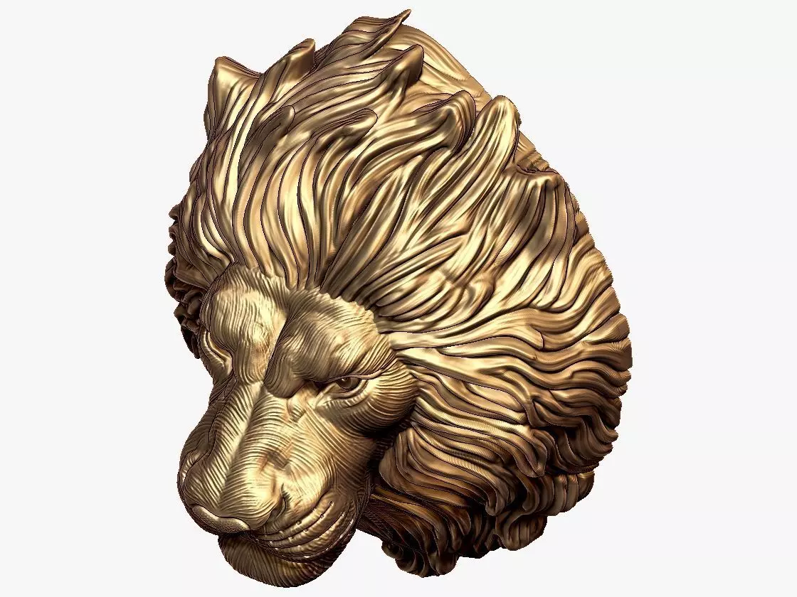 cool lion pendent 3D model_2