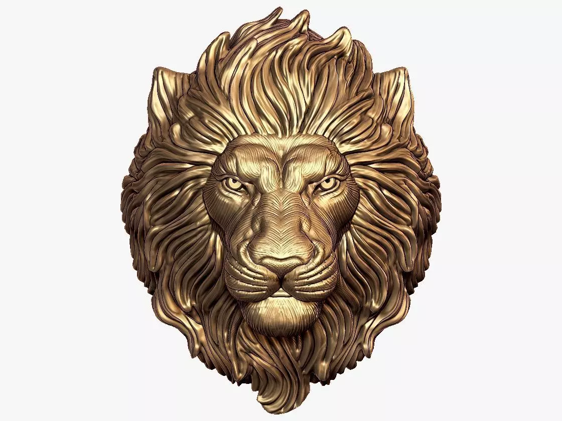 cool lion pendent 3D model_0