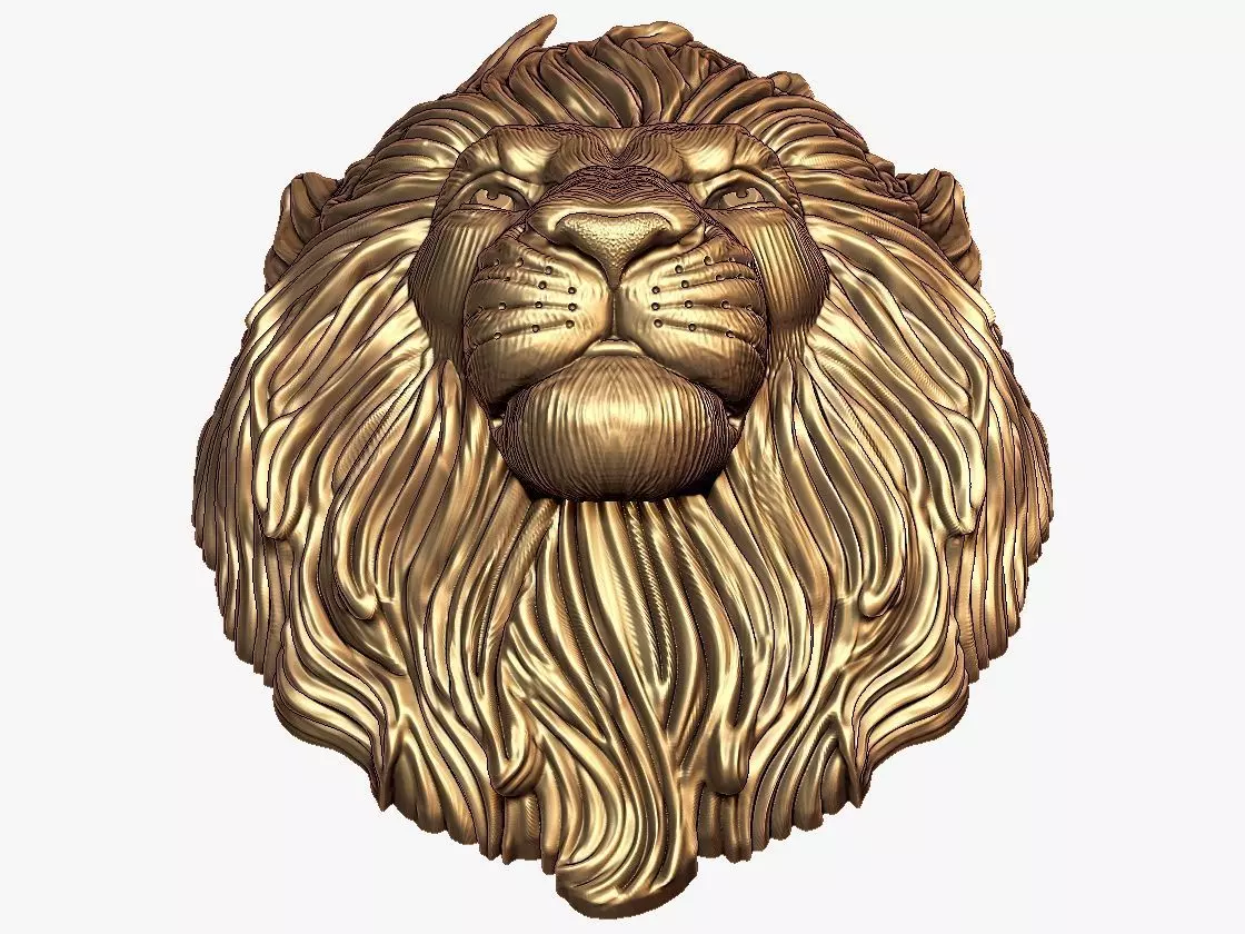 cool lion pendent 3D model_4